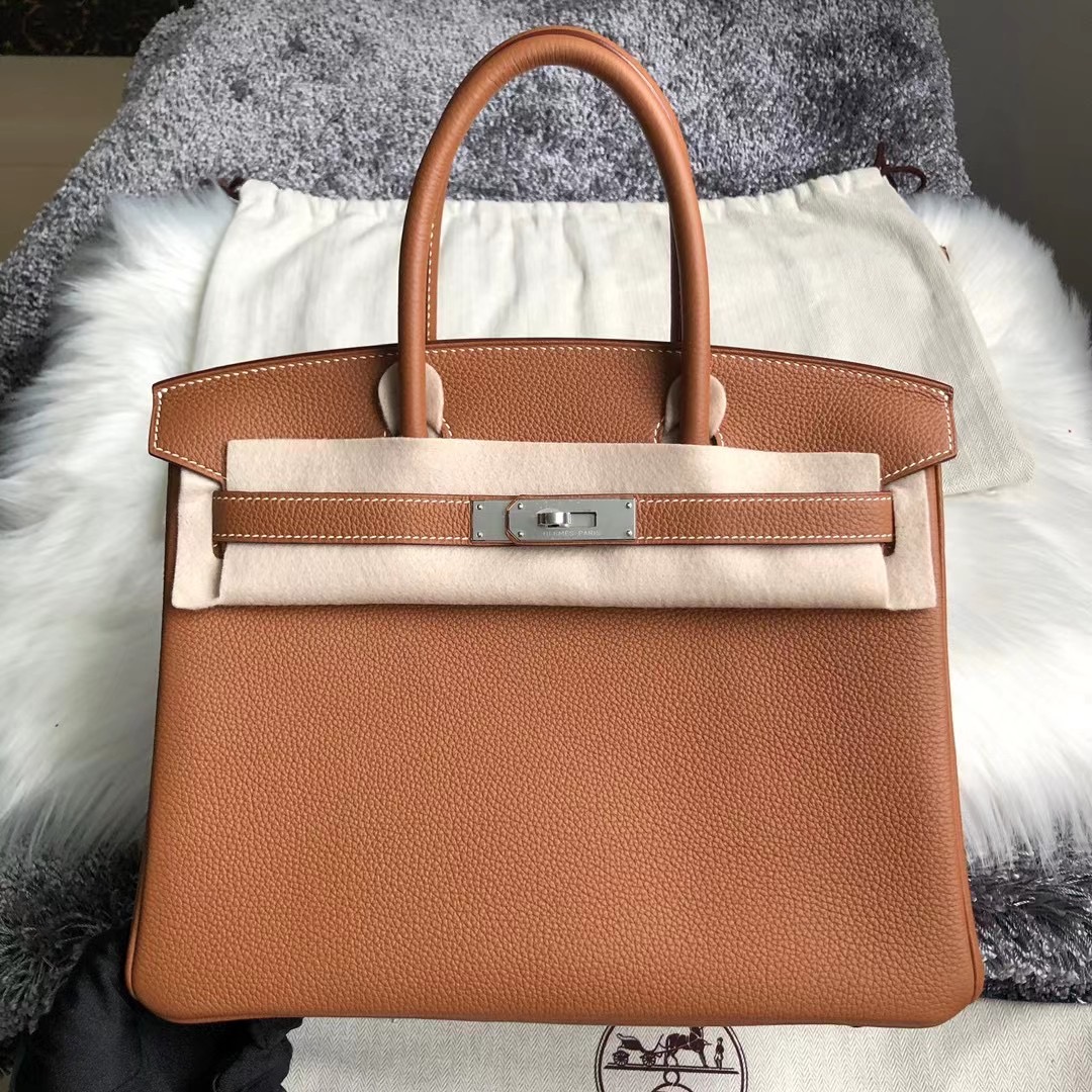 USA Hermes Birkin 25cm Togo CK37 Gold 金棕色 全手工蜜蠟線縫 金扣