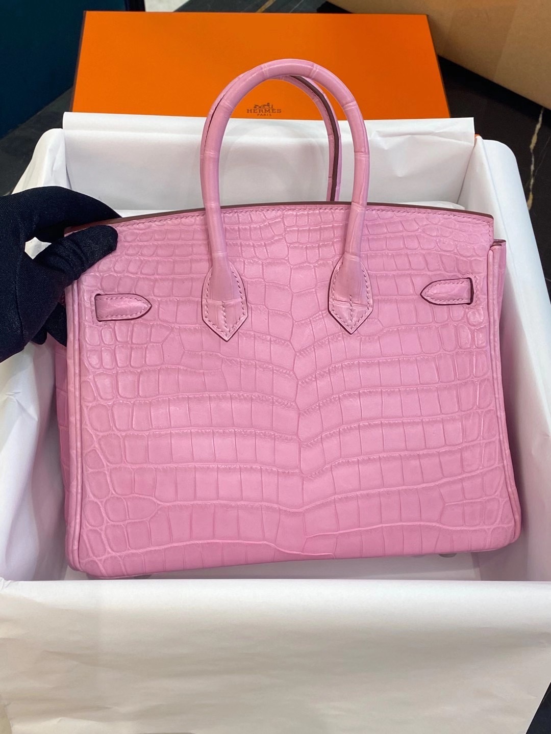 United Arab Emirates Hermes Birkin 25cm Matte nilo crocodile 5P Pink 櫻花粉尼羅鱷魚