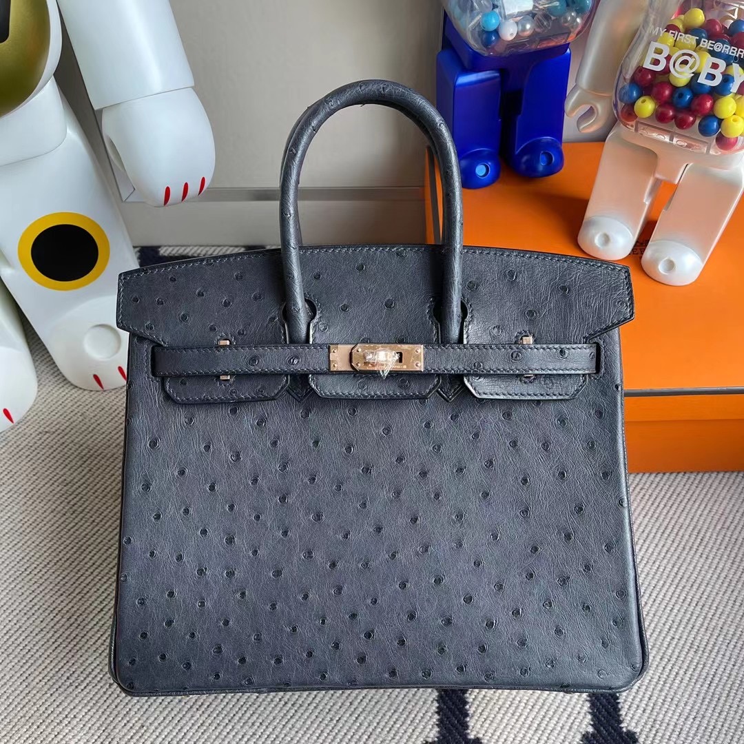 香港西貢區清水灣 Hermes Birkin 25cm Ostrich 76 深海藍 blue indgo 原廠南非鴕鳥皮