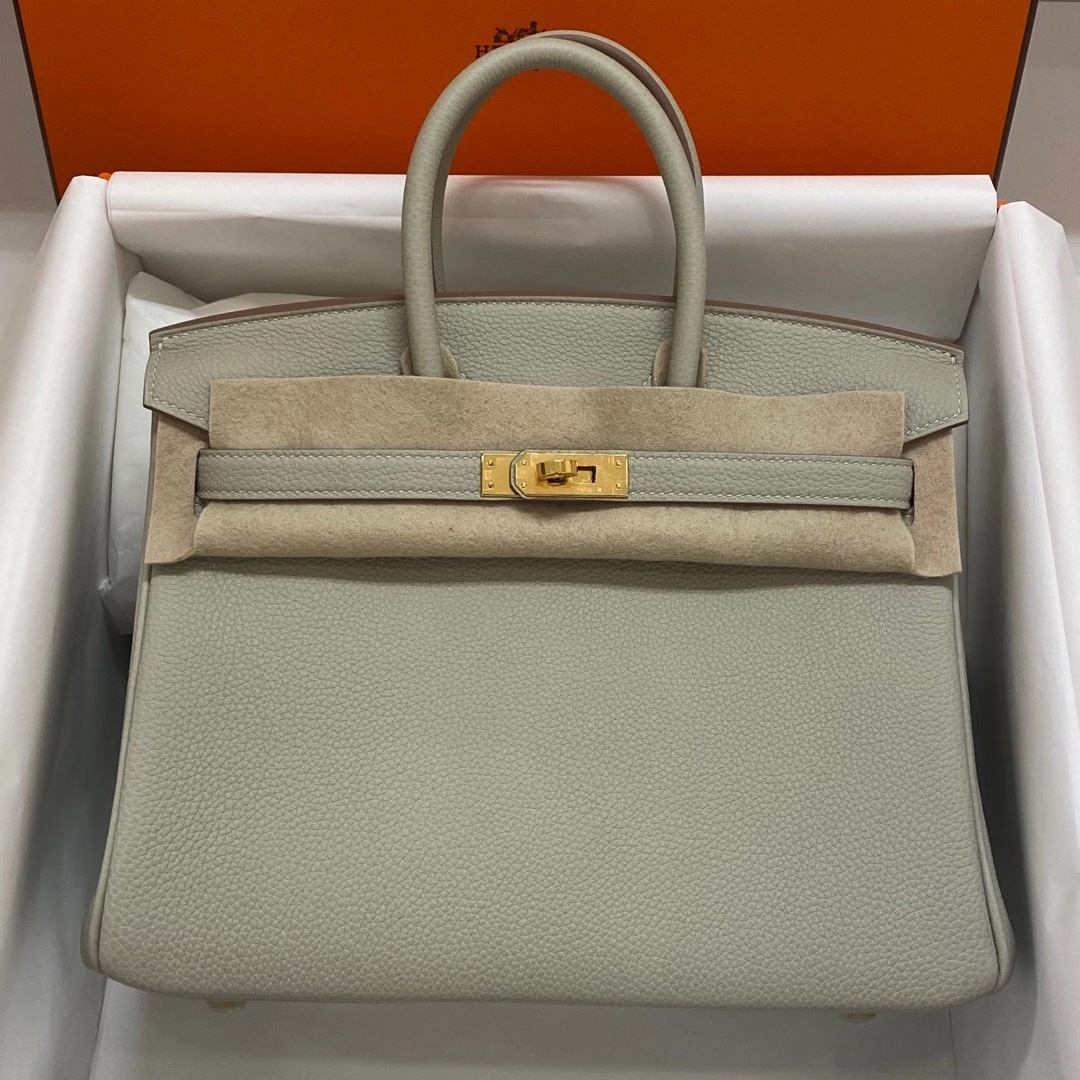 Hong Kong North Hermes Birkin 25cm Togo CC80 Gris Perle 珍珠灰