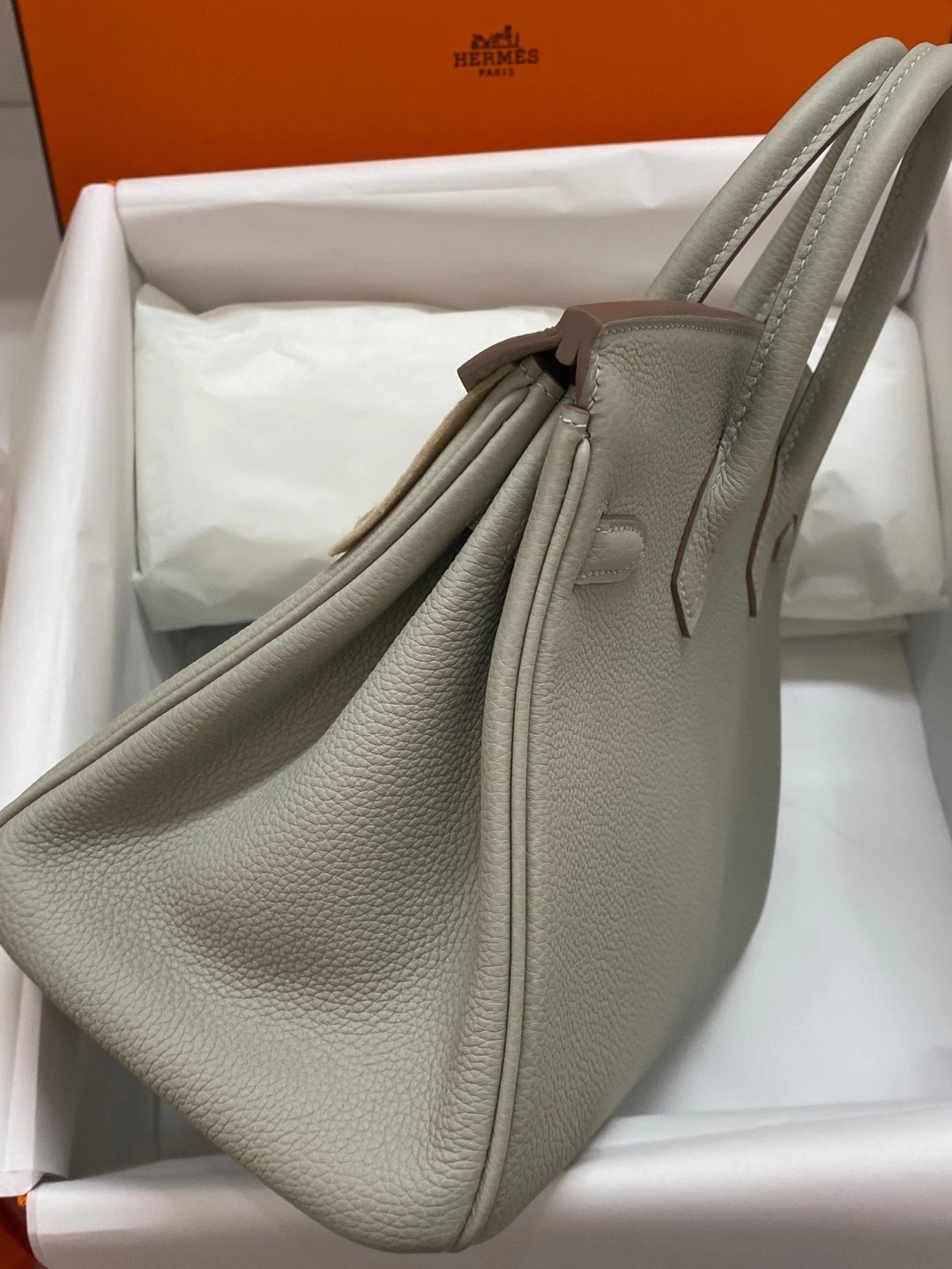 Hong Kong North Hermes Birkin 25cm Togo CC80 Gris Perle 珍珠灰