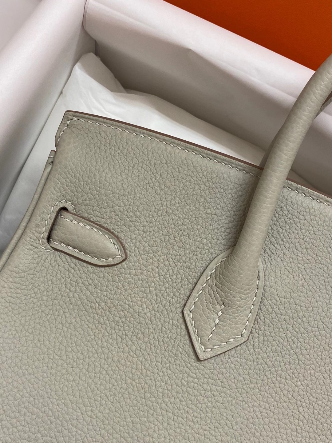 Hong Kong North Hermes Birkin 25cm Togo CC80 Gris Perle 珍珠灰