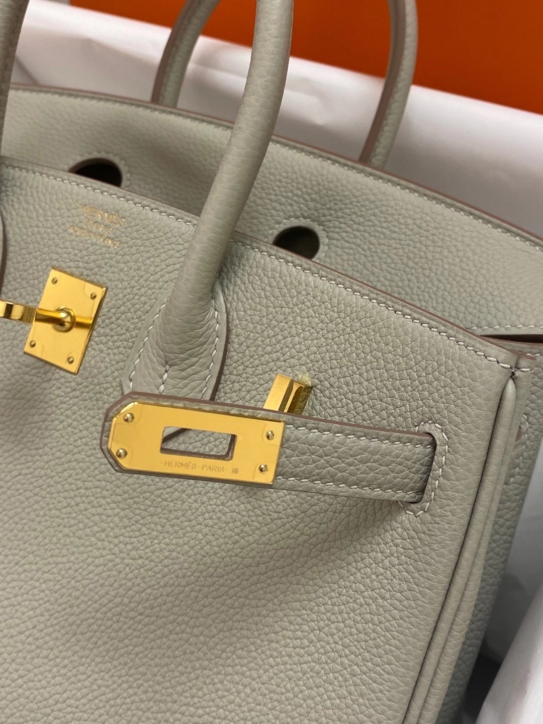 Hong Kong North Hermes Birkin 25cm Togo CC80 Gris Perle 珍珠灰