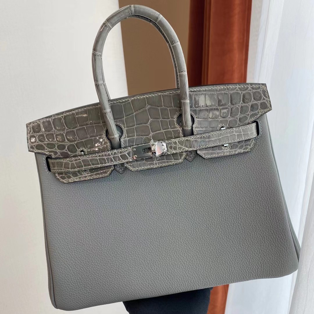 香港中西區上環 愛馬仕鉑金包多少錢 Hermes Birkin 25cm Touch Togo拼美洲鱷魚