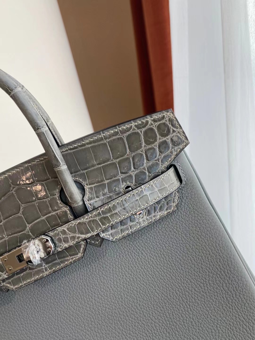 香港中西區上環 愛馬仕鉑金包多少錢 Hermes Birkin 25cm Touch Togo拼美洲鱷魚