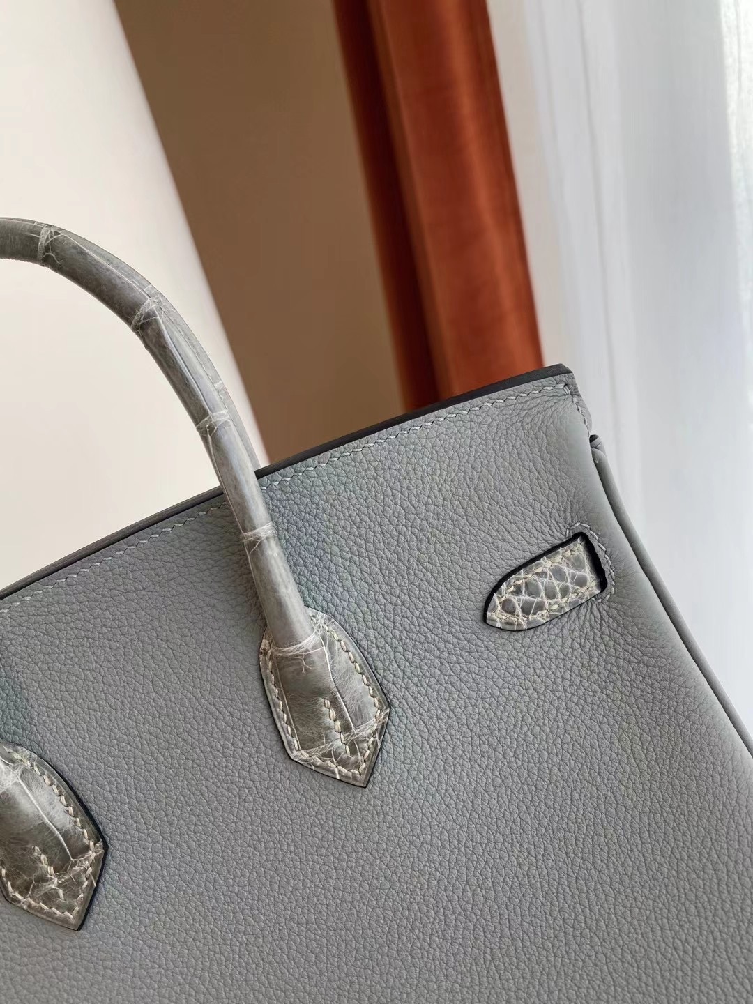 香港中西區上環 愛馬仕鉑金包多少錢 Hermes Birkin 25cm Touch Togo拼美洲鱷魚