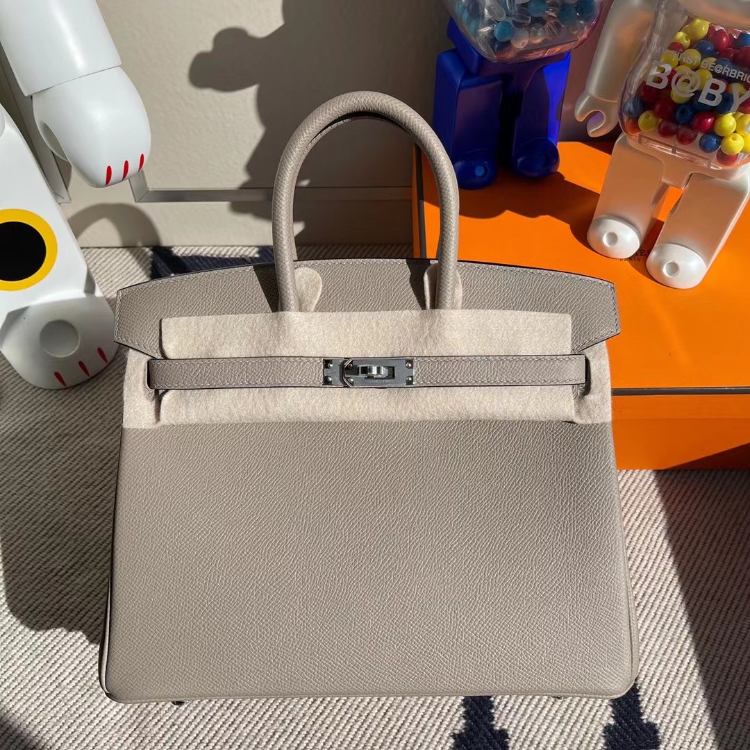 香港灣仔區銅鑼灣 Hermes Birkin 25cm Epsom M8 瀝青灰 Griss Asphalte 銀扣