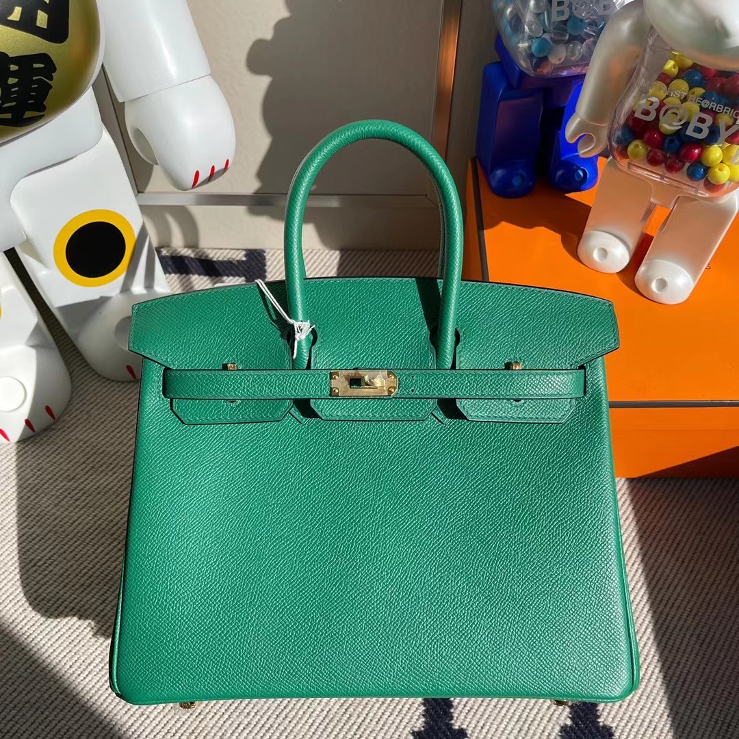 香港灣仔區跑馬地 愛馬仕2020年Y刻 Hermes Birkin 25 Epsom U4 Vert Verigo 絲絨綠