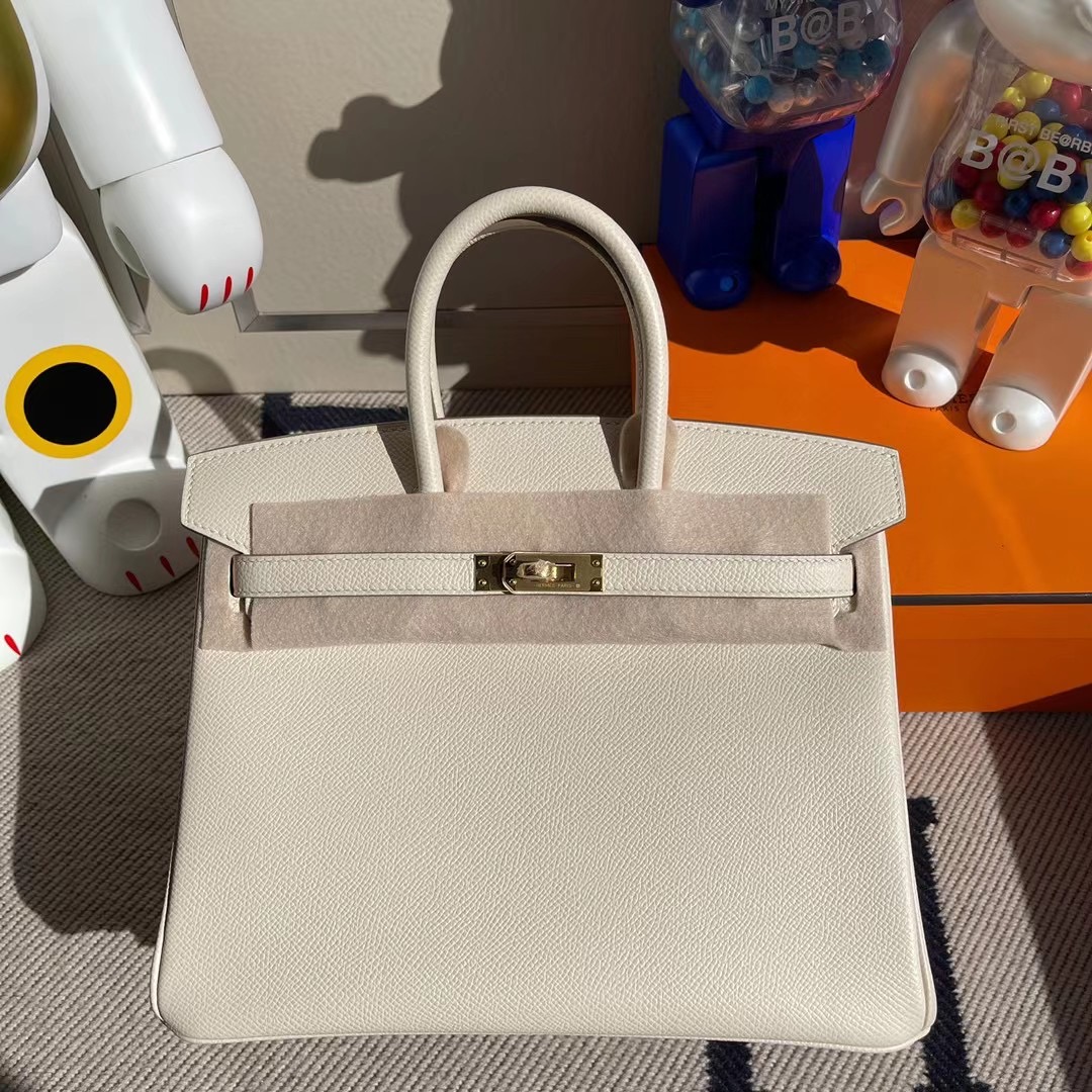 香港灣仔區跑馬地 愛馬仕2021年Z刻 Hermes Birkin 25cm Epsom 10 Craie 奶昔白