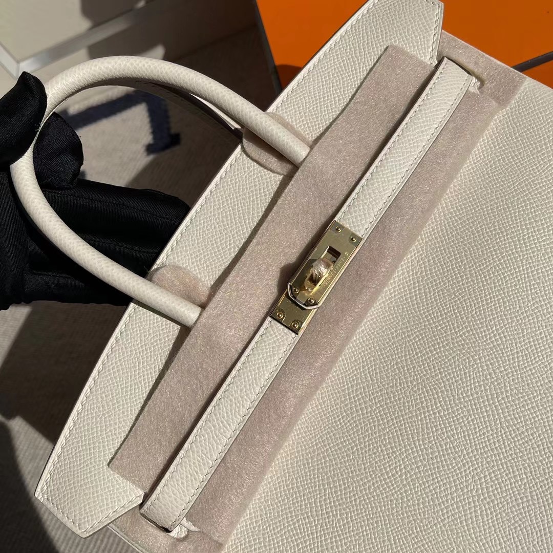 香港灣仔區跑馬地 愛馬仕2021年Z刻 Hermes Birkin 25cm Epsom 10 Craie 奶昔白