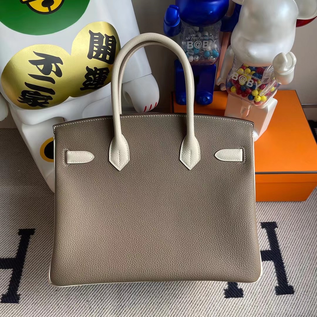 香港東區筲箕灣 Hermes Birkin 30 Togo 18 Etoupe 大象灰 10 Craie 奶昔白 拉絲金扣