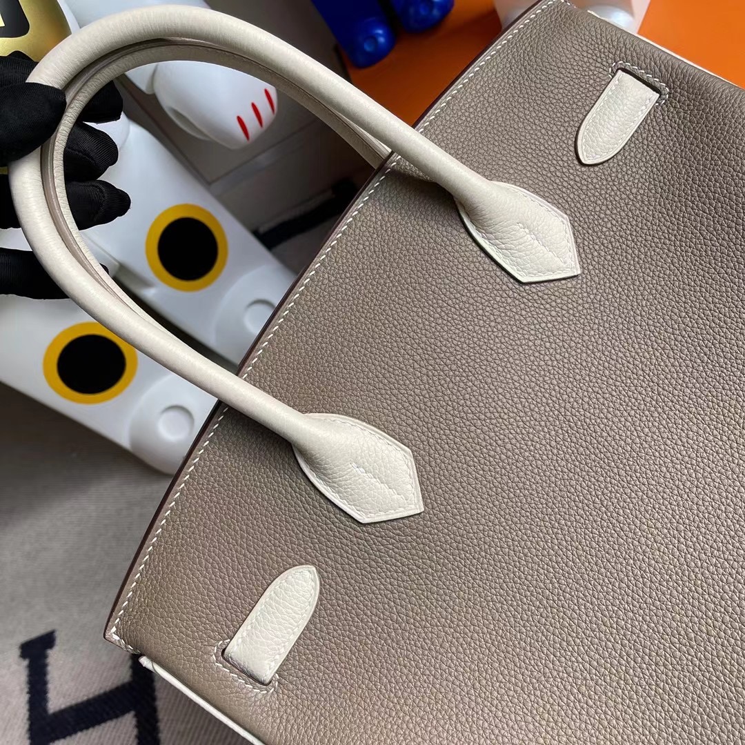 香港東區筲箕灣 Hermes Birkin 30 Togo 18 Etoupe 大象灰 10 Craie 奶昔白 拉絲金扣