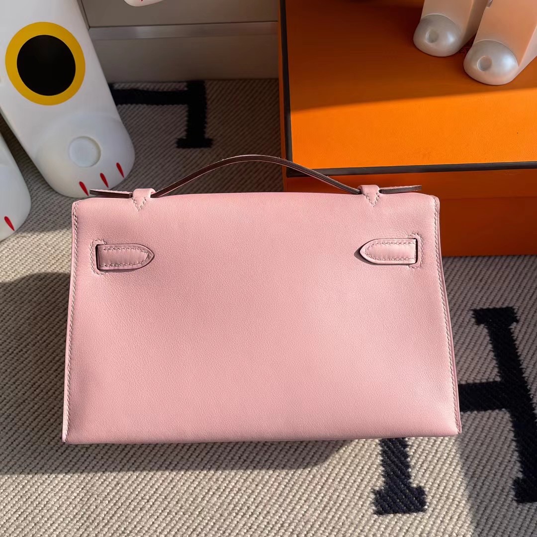 Hermes MiniKelly pochette Swift calfskin 3Q Rose Sakura 新櫻花粉