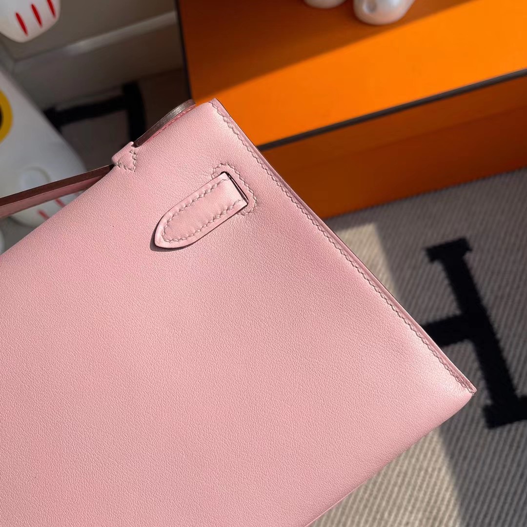 Hermes MiniKelly pochette Swift calfskin 3Q Rose Sakura 新櫻花粉