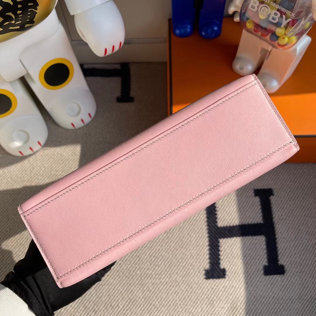 Hermes MiniKelly pochette Swift calfskin 3Q Rose Sakura 新櫻花粉