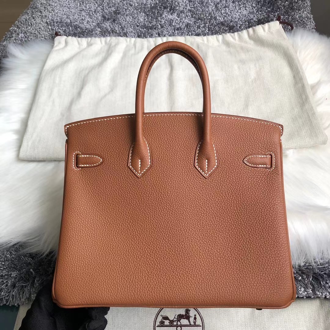 USA Hermes Birkin 25cm Togo CK37 Gold 金棕色 全手工蜜蠟線縫 金扣