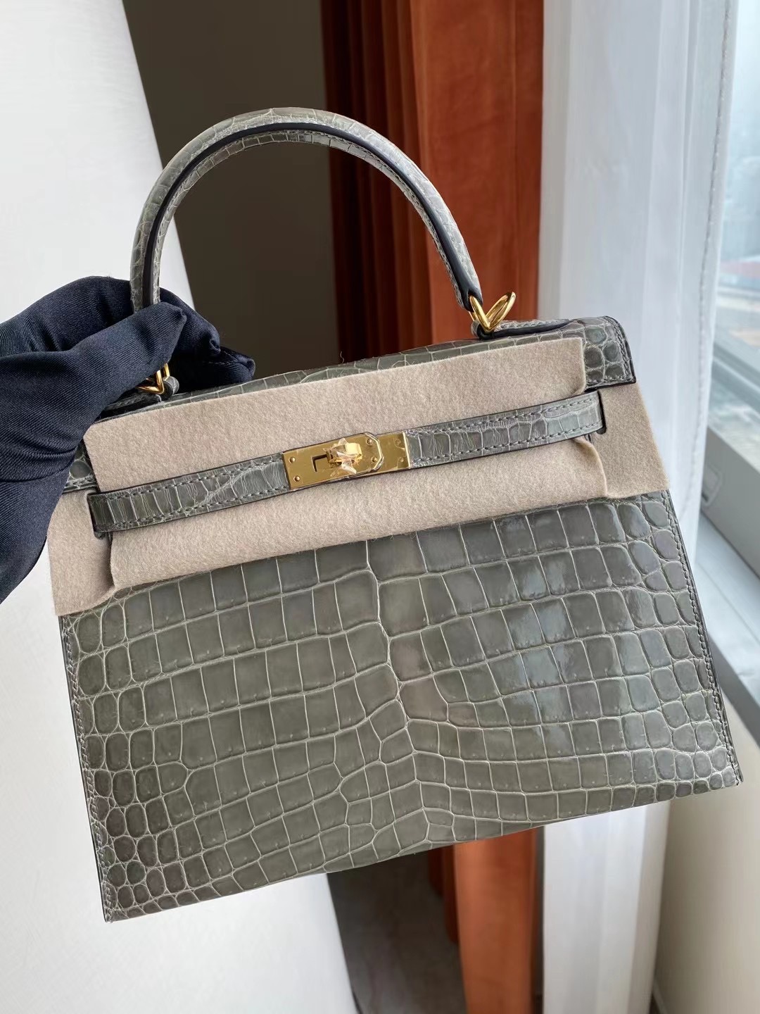 香港元朗區元朗 Hong Kong Hermes Kelly 25cm CC81 gris tourterelle 斑鳩灰