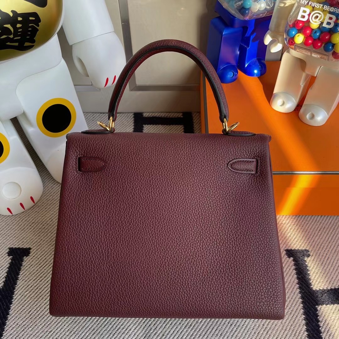 香港西貢區清水灣 愛馬仕凱莉包 Hermes Kelly 25cm Togo 57 Bordeaux 波爾多酒紅