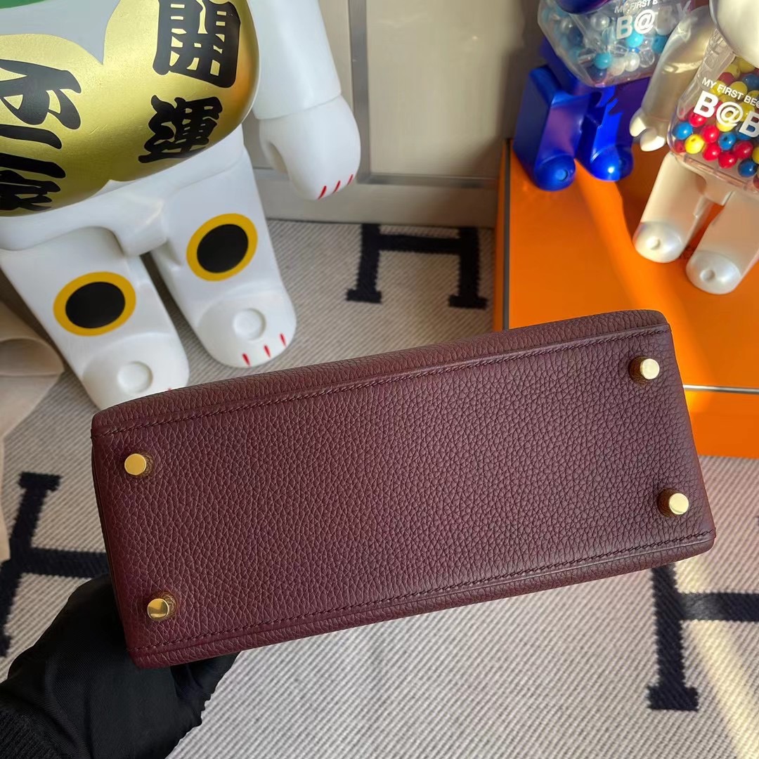 香港西貢區清水灣 愛馬仕凱莉包 Hermes Kelly 25cm Togo 57 Bordeaux 波爾多酒紅