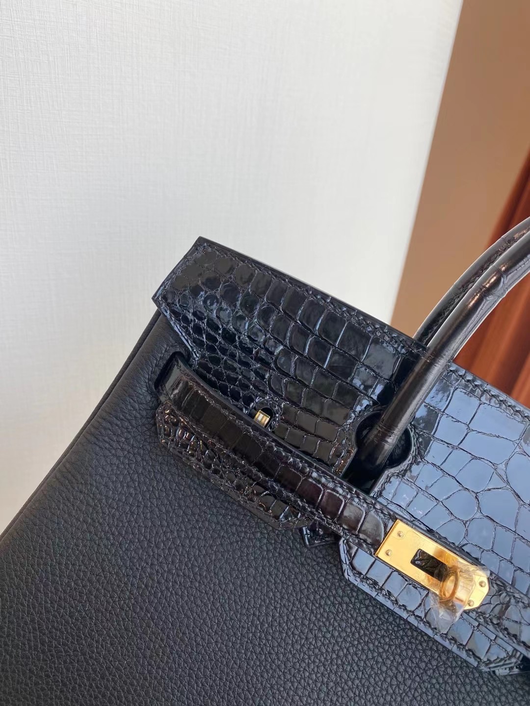 香港西貢區將軍澳 Hermes Birkin 25cm Touch Togo/尼羅鱷魚 89 Noir 黑色 金扣