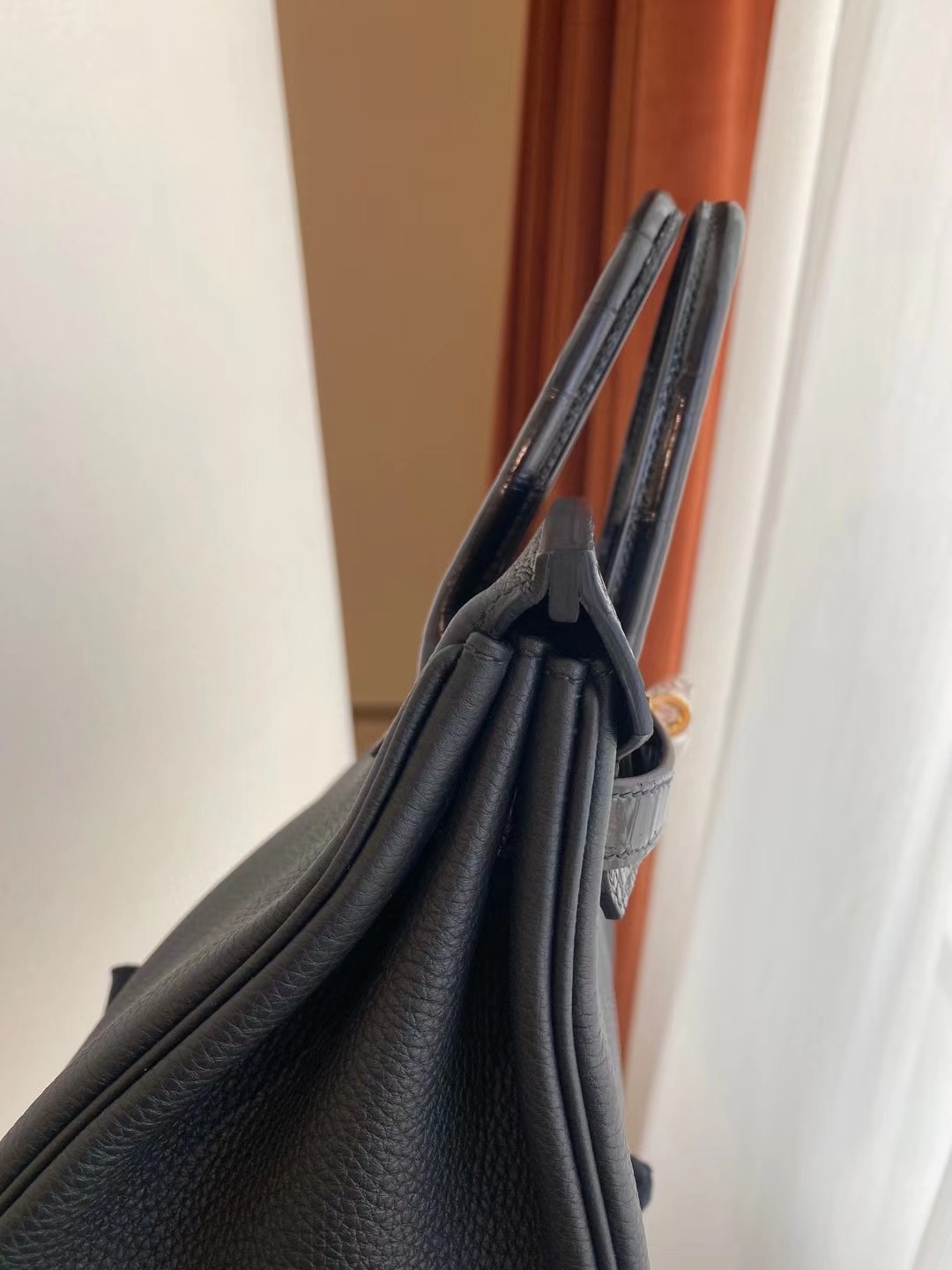 香港西貢區將軍澳 Hermes Birkin 25cm Touch Togo/尼羅鱷魚 89 Noir 黑色 金扣