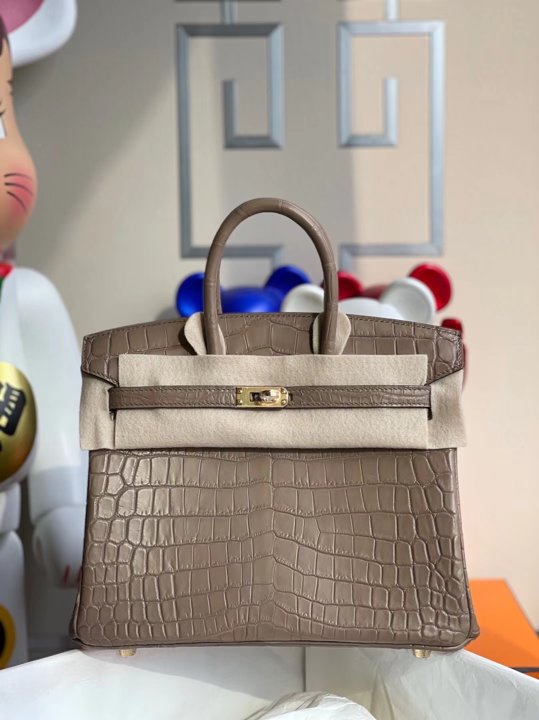 香港西貢區康城愛馬仕鉑金包 Hong Kong Hermes Birkin 25cm 霧面尼羅鱷魚 18大象灰