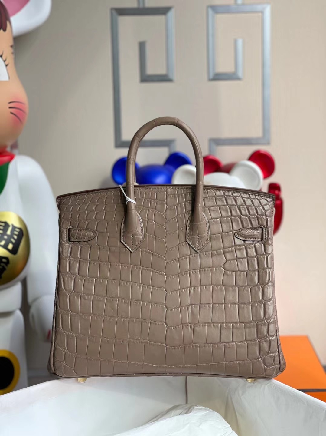 香港西貢區康城愛馬仕鉑金包 Hong Kong Hermes Birkin 25cm 霧面尼羅鱷魚 18大象灰