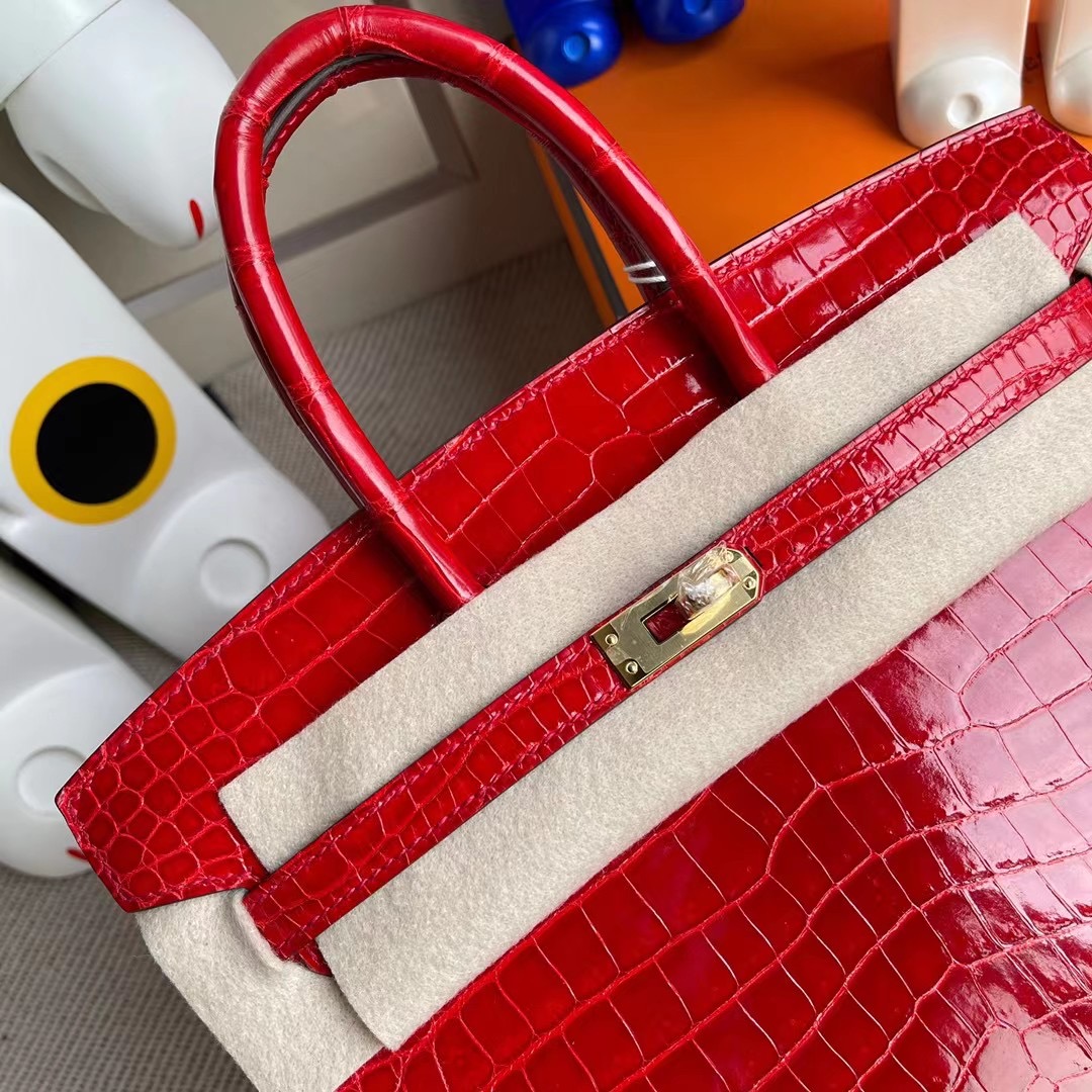 香港西貢區清水灣 愛馬仕鉑金包 Hermes Birkin 25cm 亮面倒V 澳洲灣鱷 CC95 Braise 法拉利紅