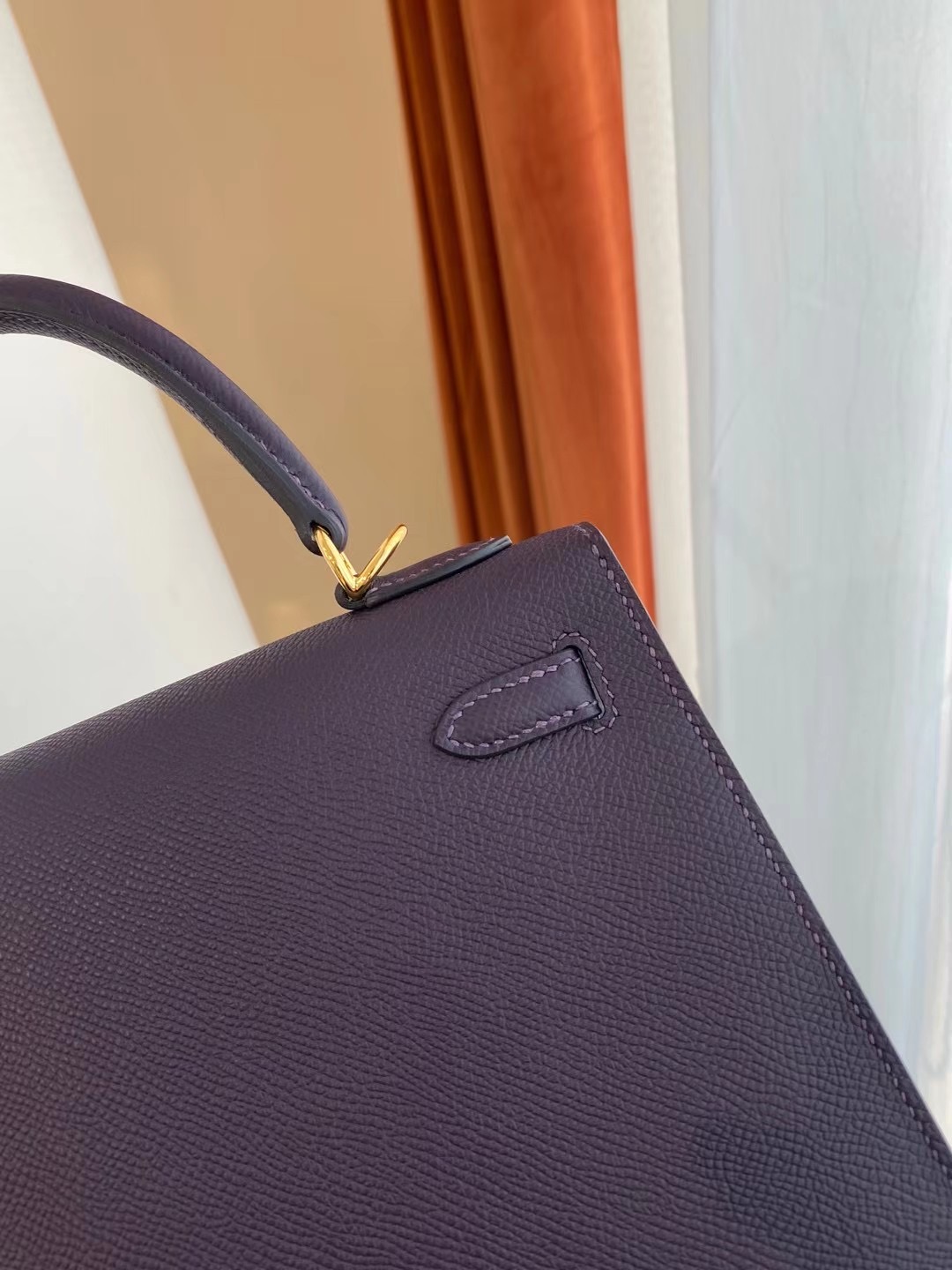 愛馬仕凱莉包 香港專櫃價格  Hermes Kelly 25cm Epsom CC59 Raisin 葡萄紫 金扣