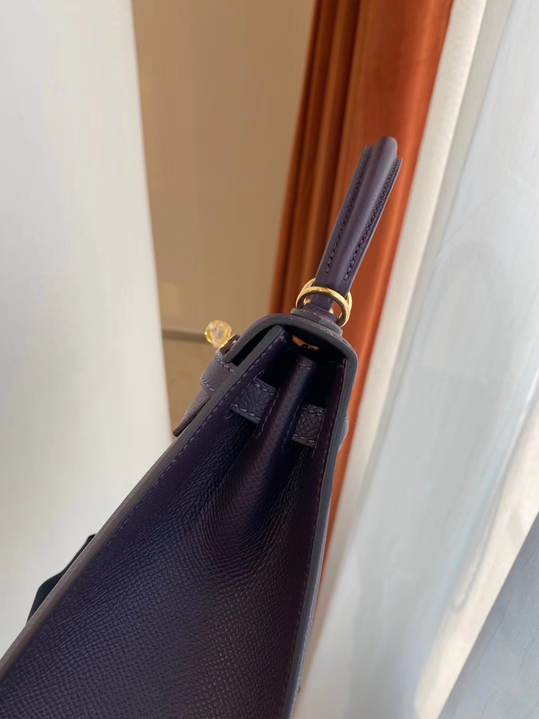 愛馬仕凱莉包 香港專櫃價格  Hermes Kelly 25cm Epsom CC59 Raisin 葡萄紫 金扣