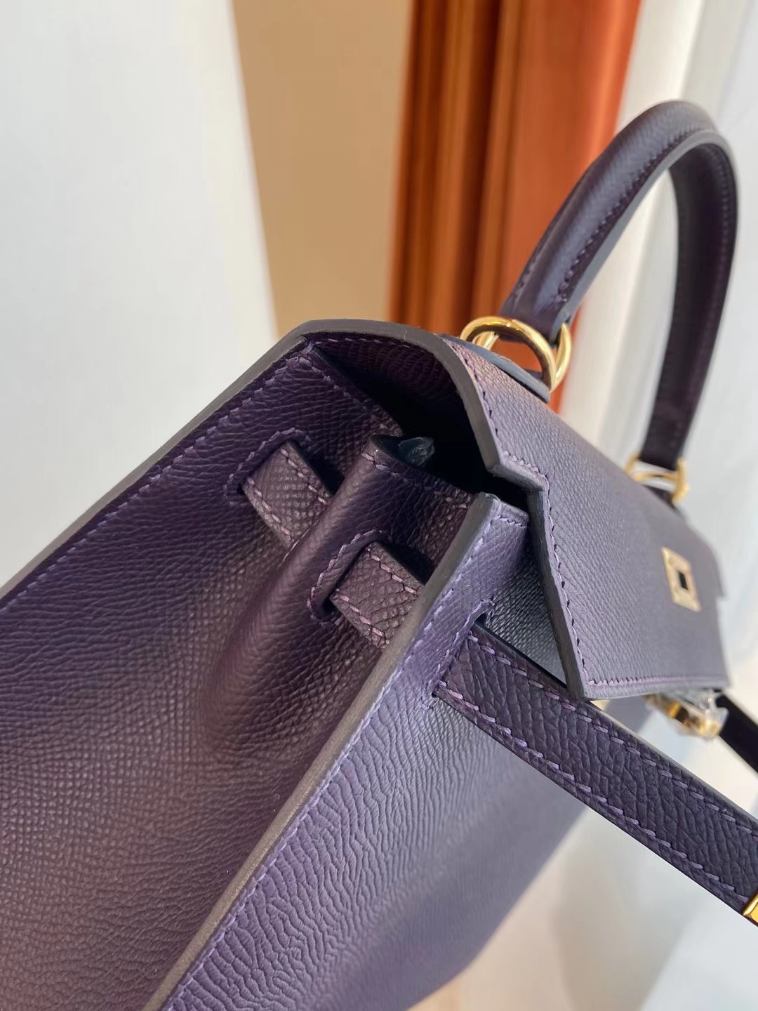 愛馬仕凱莉包 香港專櫃價格  Hermes Kelly 25cm Epsom CC59 Raisin 葡萄紫 金扣