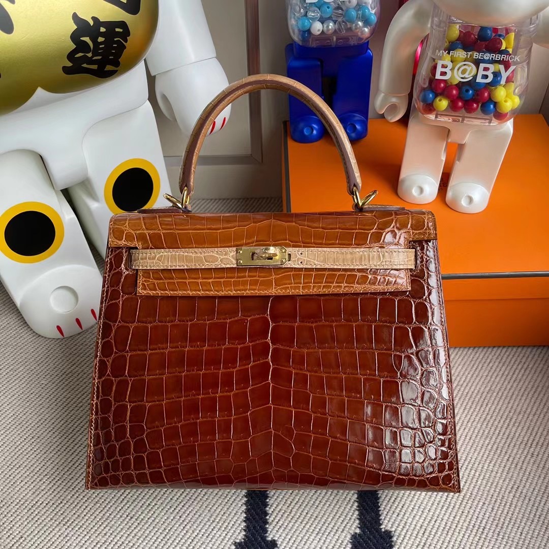 Hermes Kelly 25cm HSS 尼羅鱷魚 31 Miel 蜜糖棕 28 Caremel 焦糖色 14 Beige 杏色