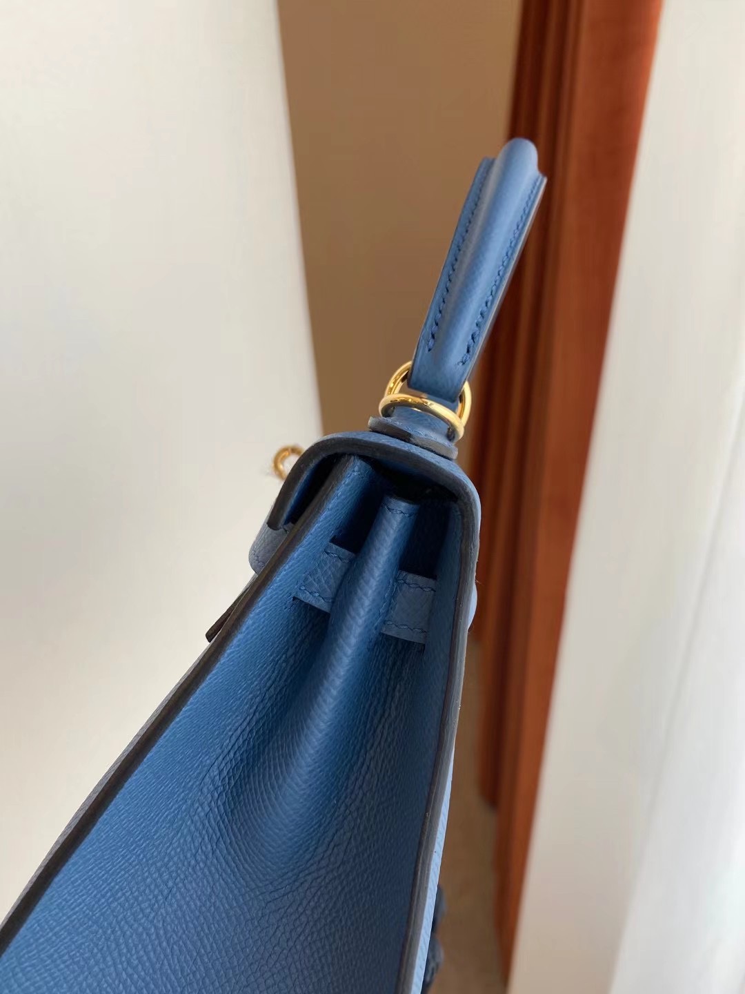 Hong Kong Hermes Kelly 25cm Epsom R2 Blue agate 瑪瑙藍 金扣