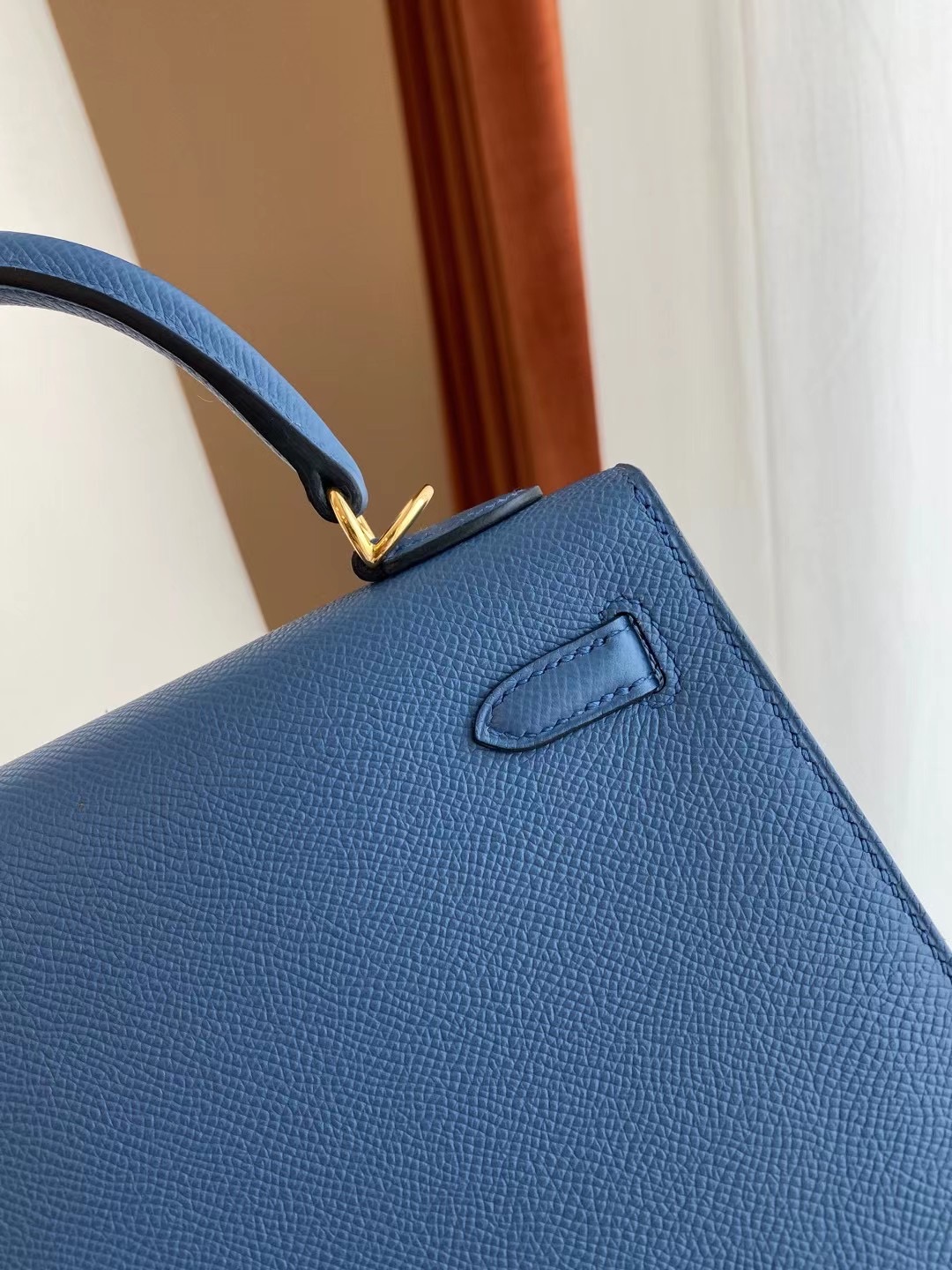 Hong Kong Hermes Kelly 25cm Epsom R2 Blue agate 瑪瑙藍 金扣