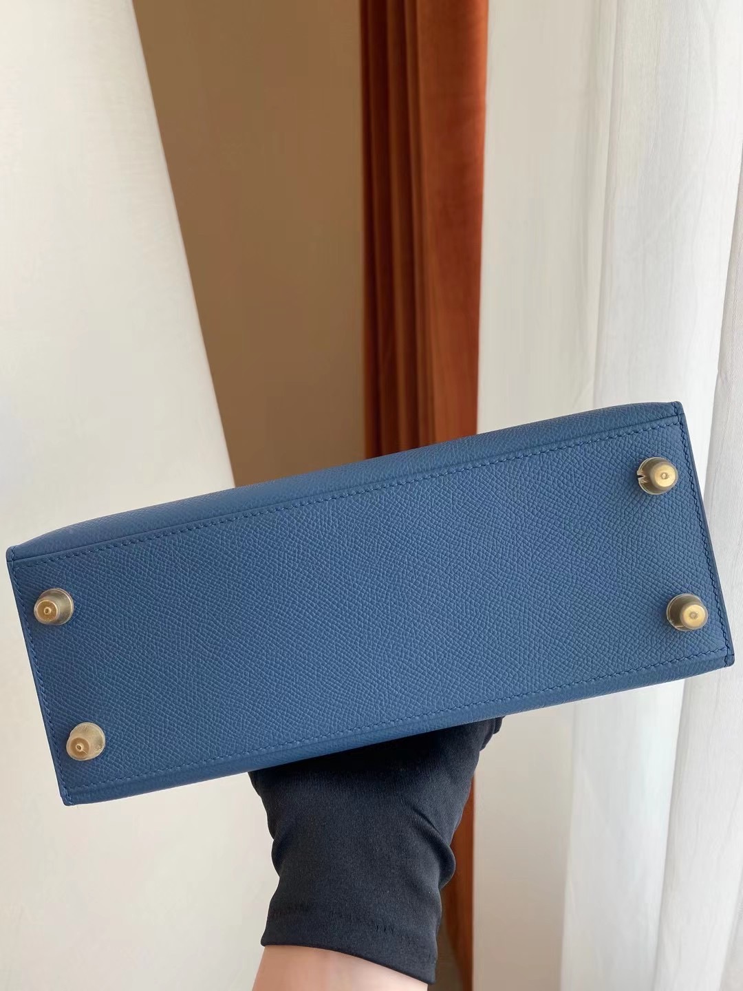 Hong Kong Hermes Kelly 25cm Epsom R2 Blue agate 瑪瑙藍 金扣