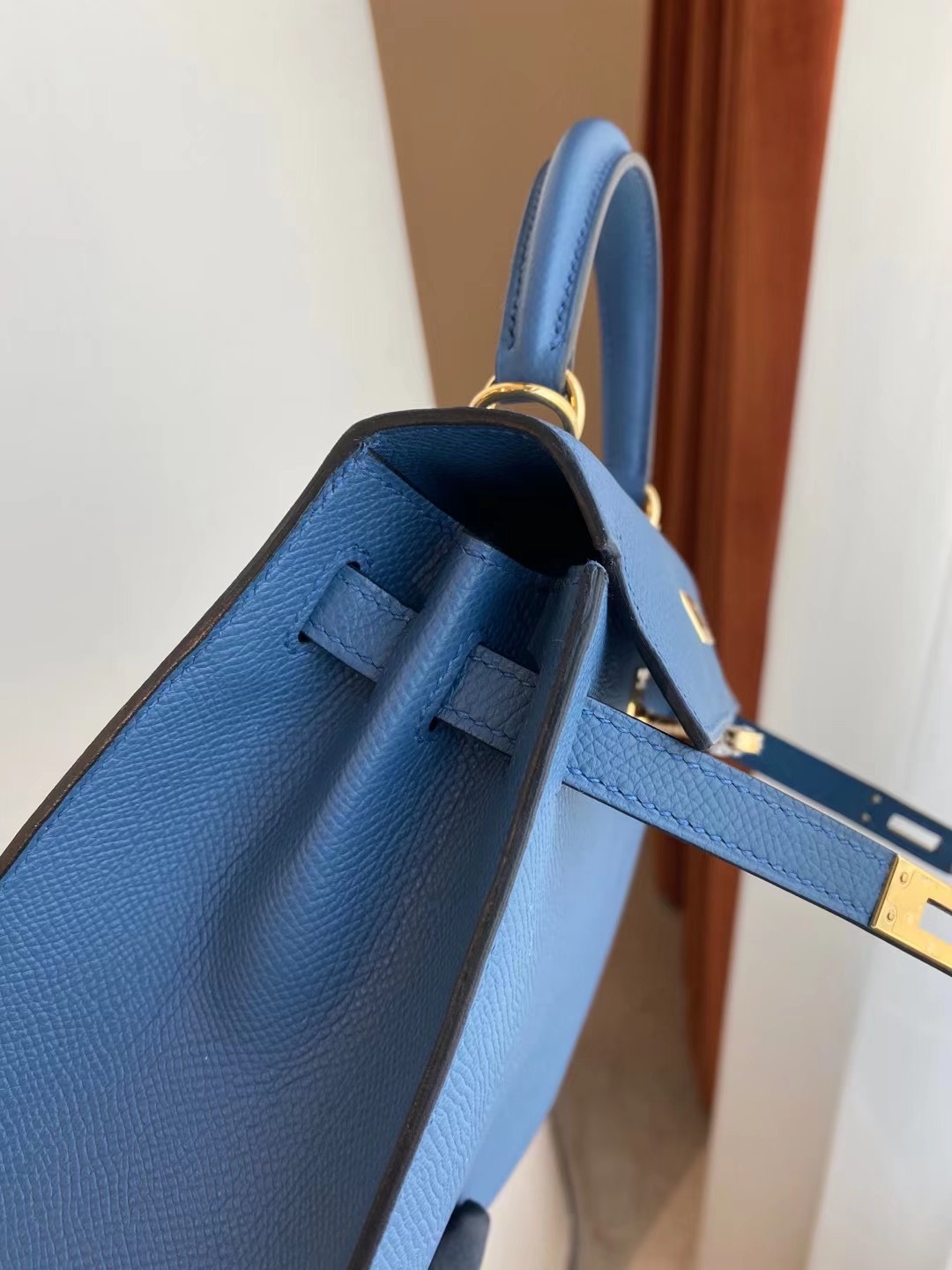 Hong Kong Hermes Kelly 25cm Epsom R2 Blue agate 瑪瑙藍 金扣