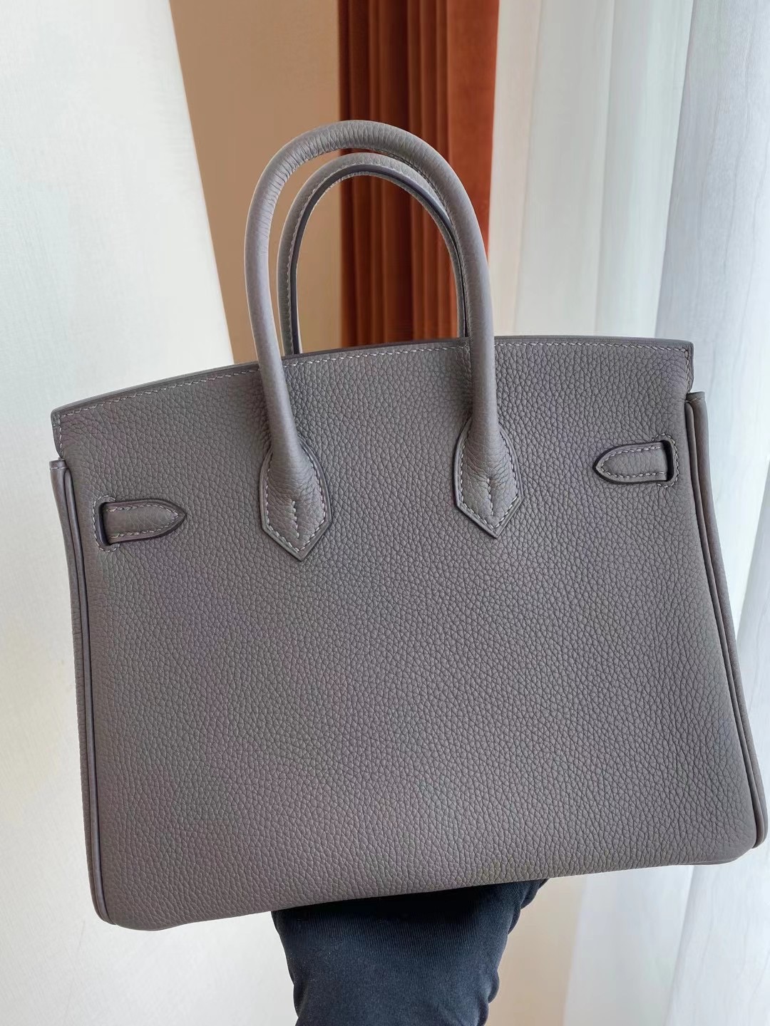 Australia Hermes Birkin 25cm Togo 8F 錫器灰 Etain 全手工蜜蠟線縫製