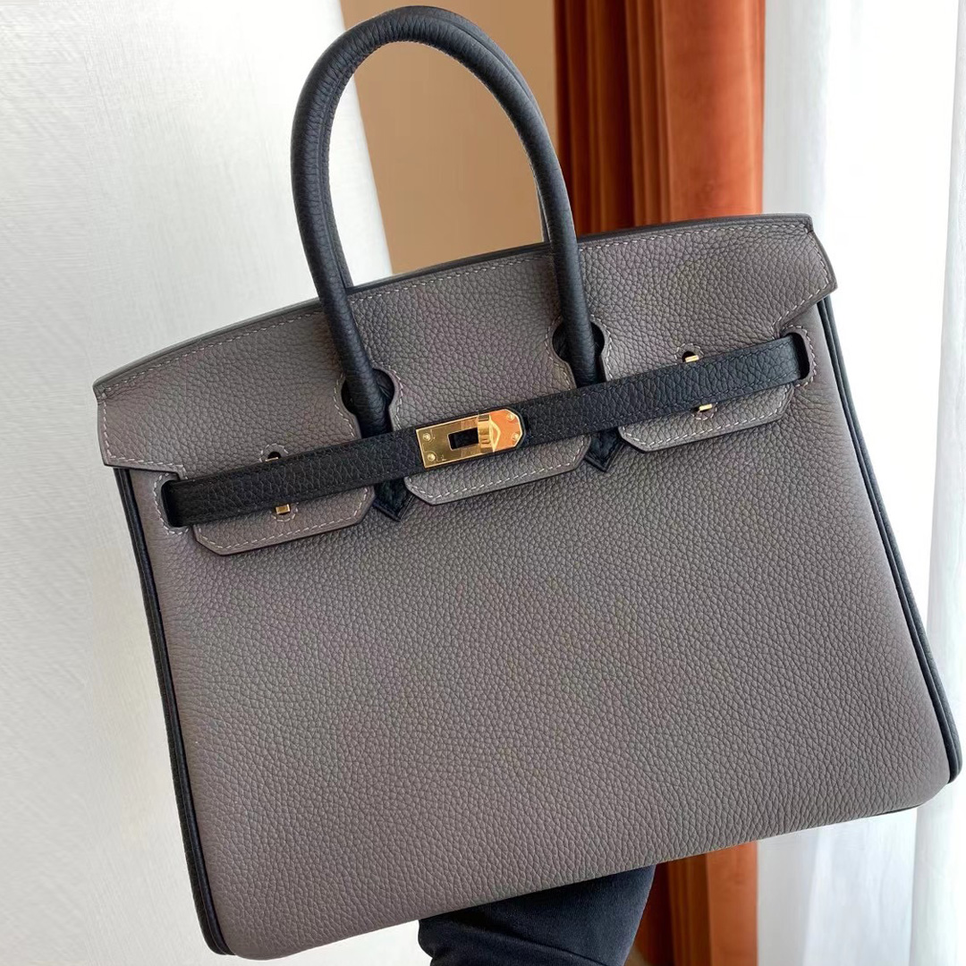 愛馬仕 加拿大門店鉑金包價格 Hermes Birkin 25cm HSS Togo 8F 錫器灰 Etain 89 Noir