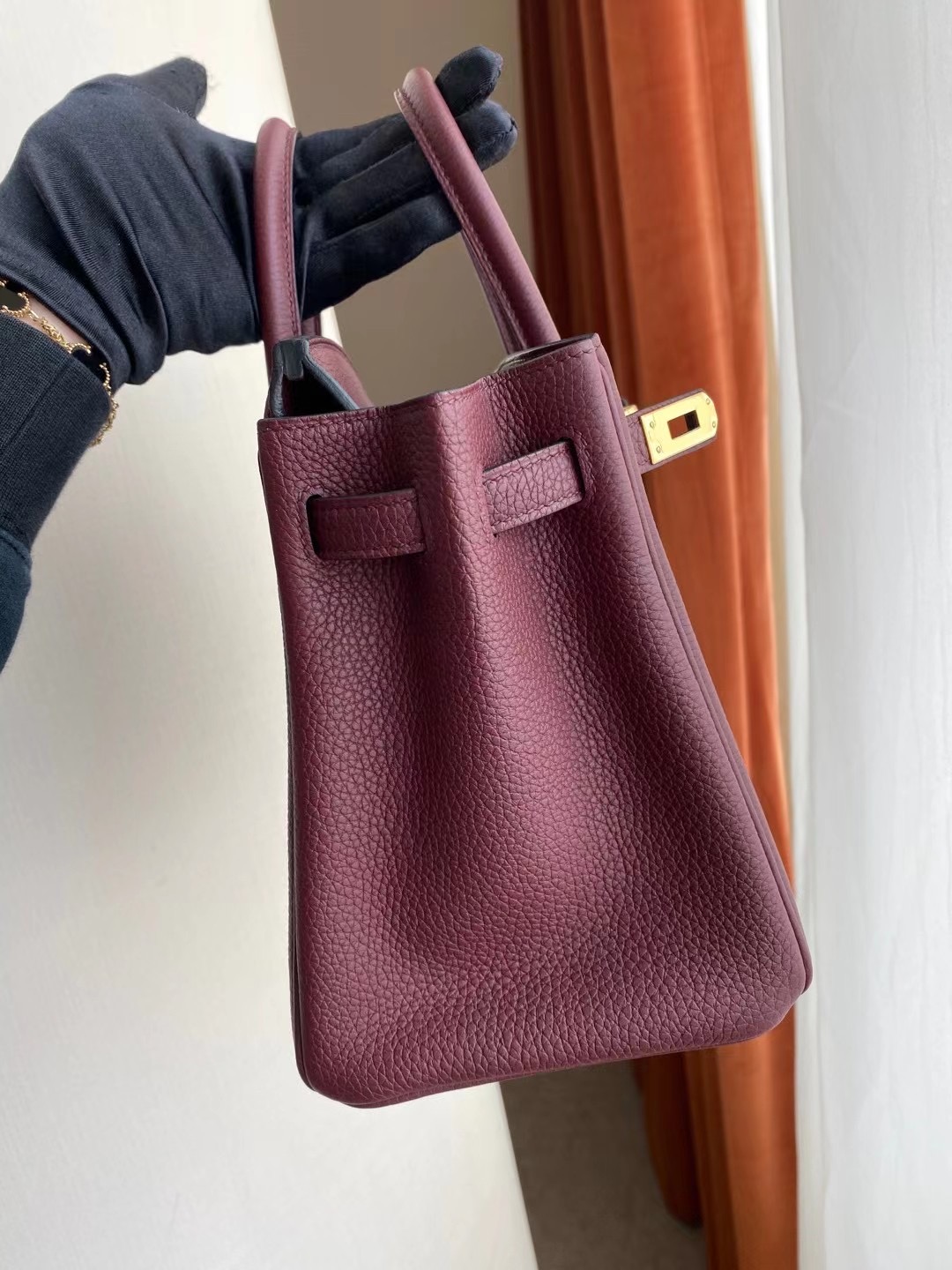 Hong Kong Hermes Birkin 25cm Togo 57 波爾多酒紅 Bordeaux 金扣