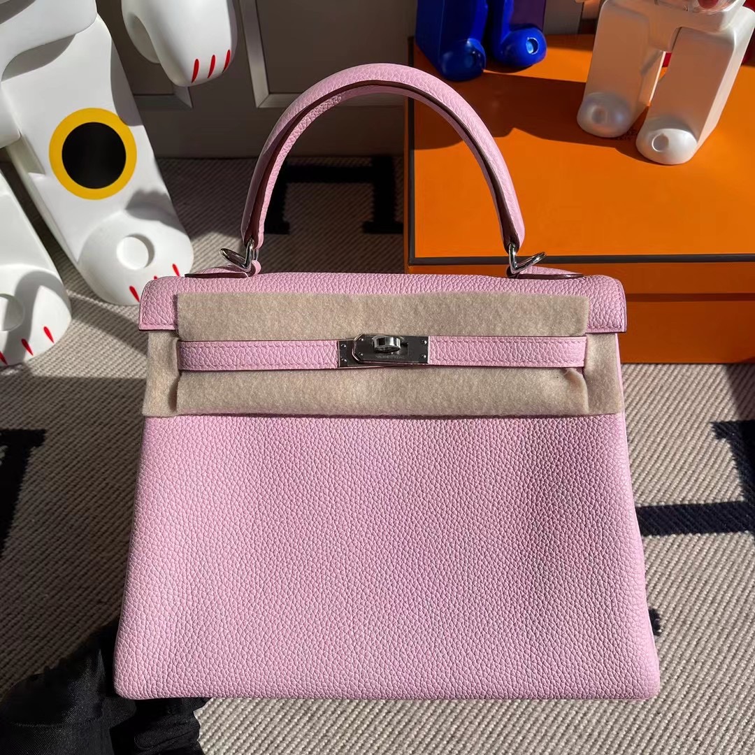 Australia Hermes Kelly 25cm Togo X9錦葵紫 mauve sylvestre 銀扣 金屬