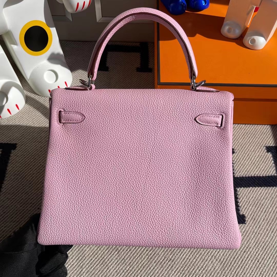 Australia Hermes Kelly 25cm Togo X9錦葵紫 mauve sylvestre 銀扣 金屬