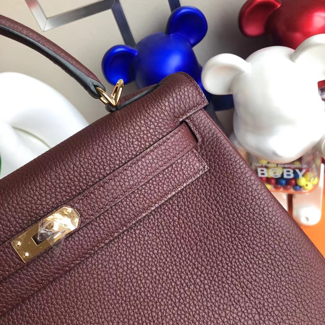 香港西貢區清水灣 愛馬仕凱莉包 Hermes Kelly 25cm Togo 57 Bordeaux 波爾多酒紅