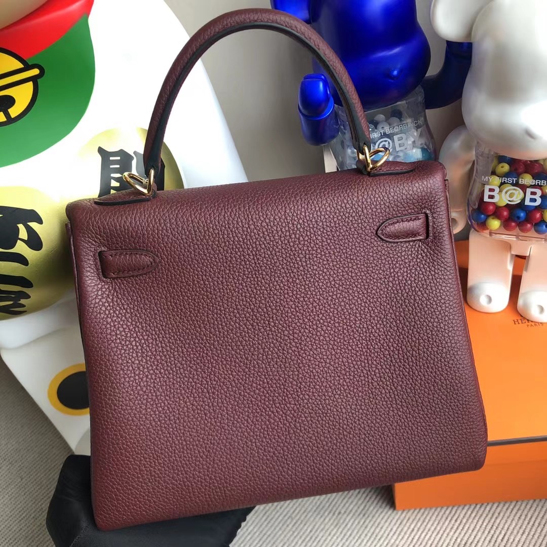 香港西貢區清水灣 愛馬仕凱莉包 Hermes Kelly 25cm Togo 57 Bordeaux 波爾多酒紅