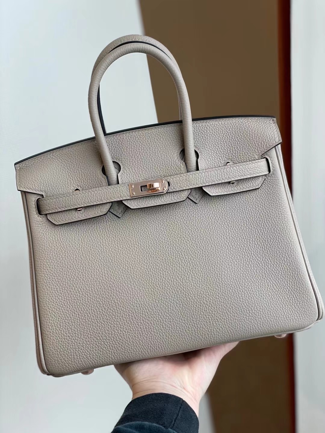 Hermes Birkin 25cm Togo 81 Gris Tourterelle 斑鳩灰 玫瑰金扣