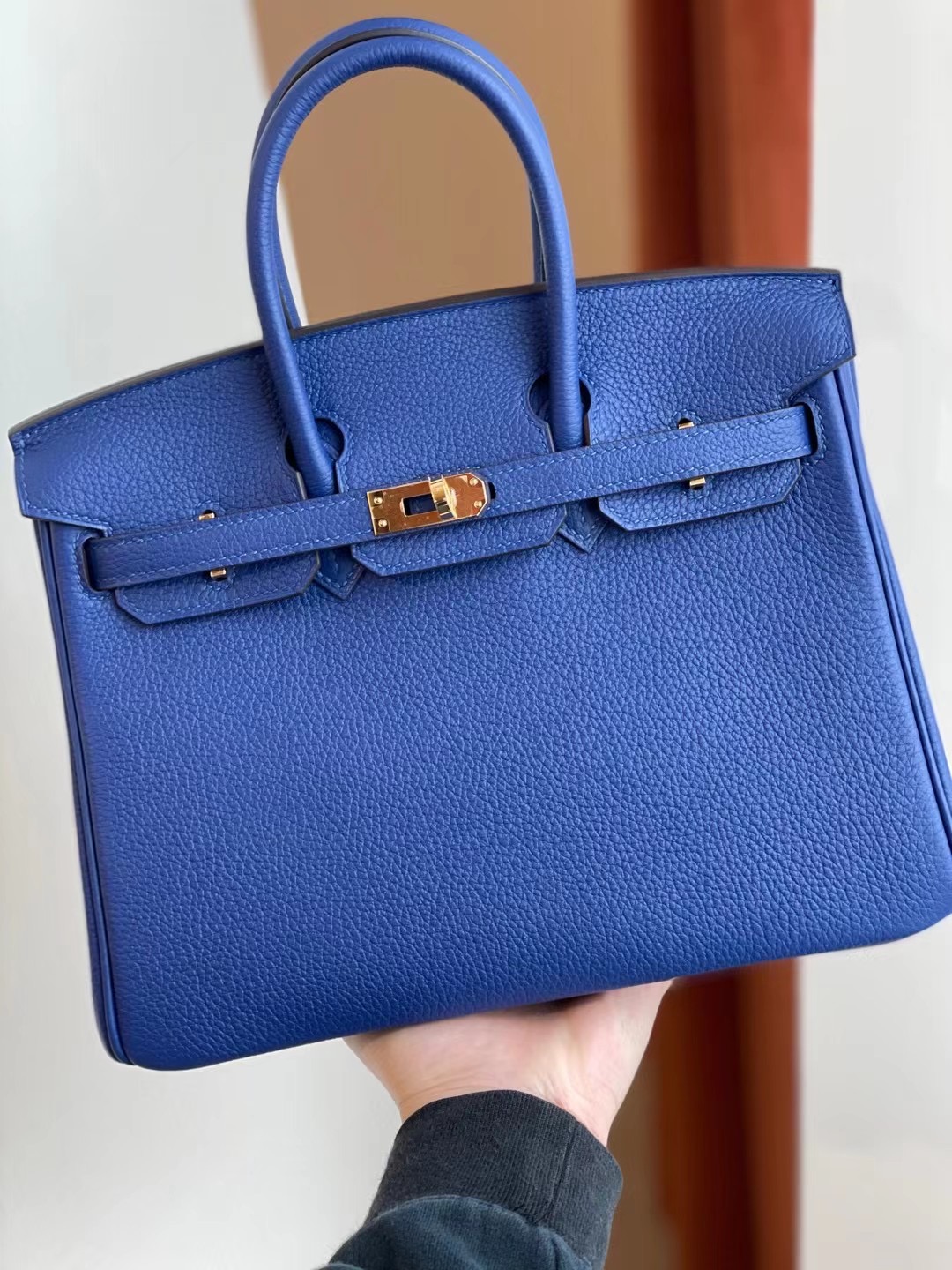 Hermes Birkin 25cm Togo 7T Blue Electric 電光藍 全手工蜜蠟線縫製