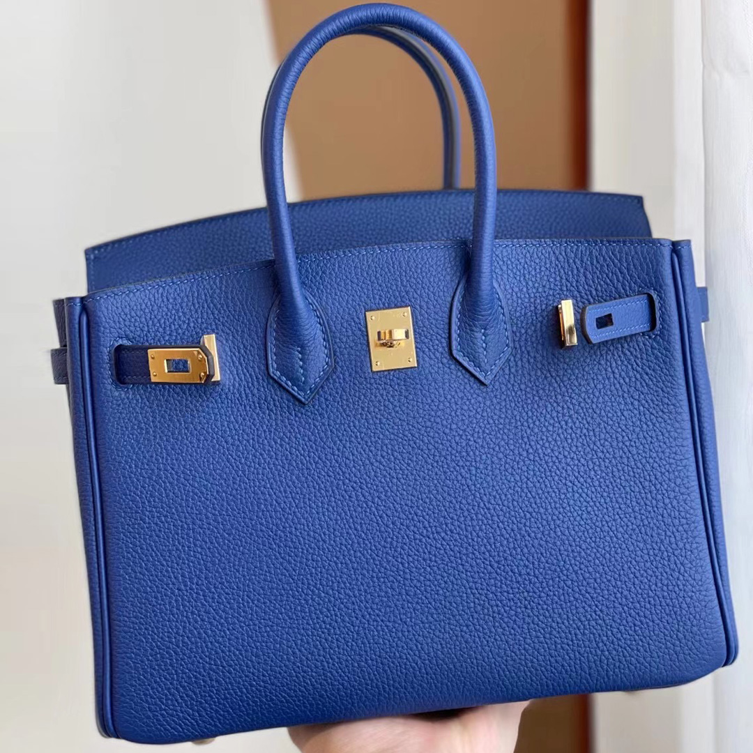 Hermes Birkin 25cm Togo 7T Blue Electric 電光藍 全手工蜜蠟線縫製