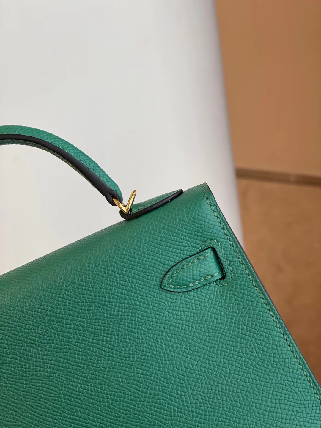 Hermes Kelly mini II 2代 Epsom U4 Vert Verigo 絲絨綠 全手工縫製 金扣