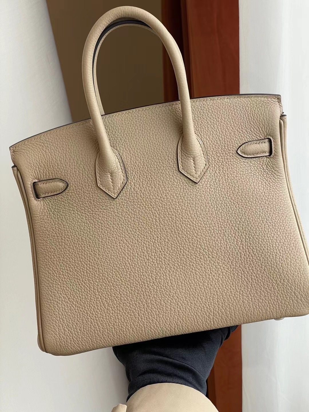 UAE Abu Dhabi Hermes Birkin 25cm togo S2 風衣灰 Trench 金扣 全手工蜜蠟線縫製