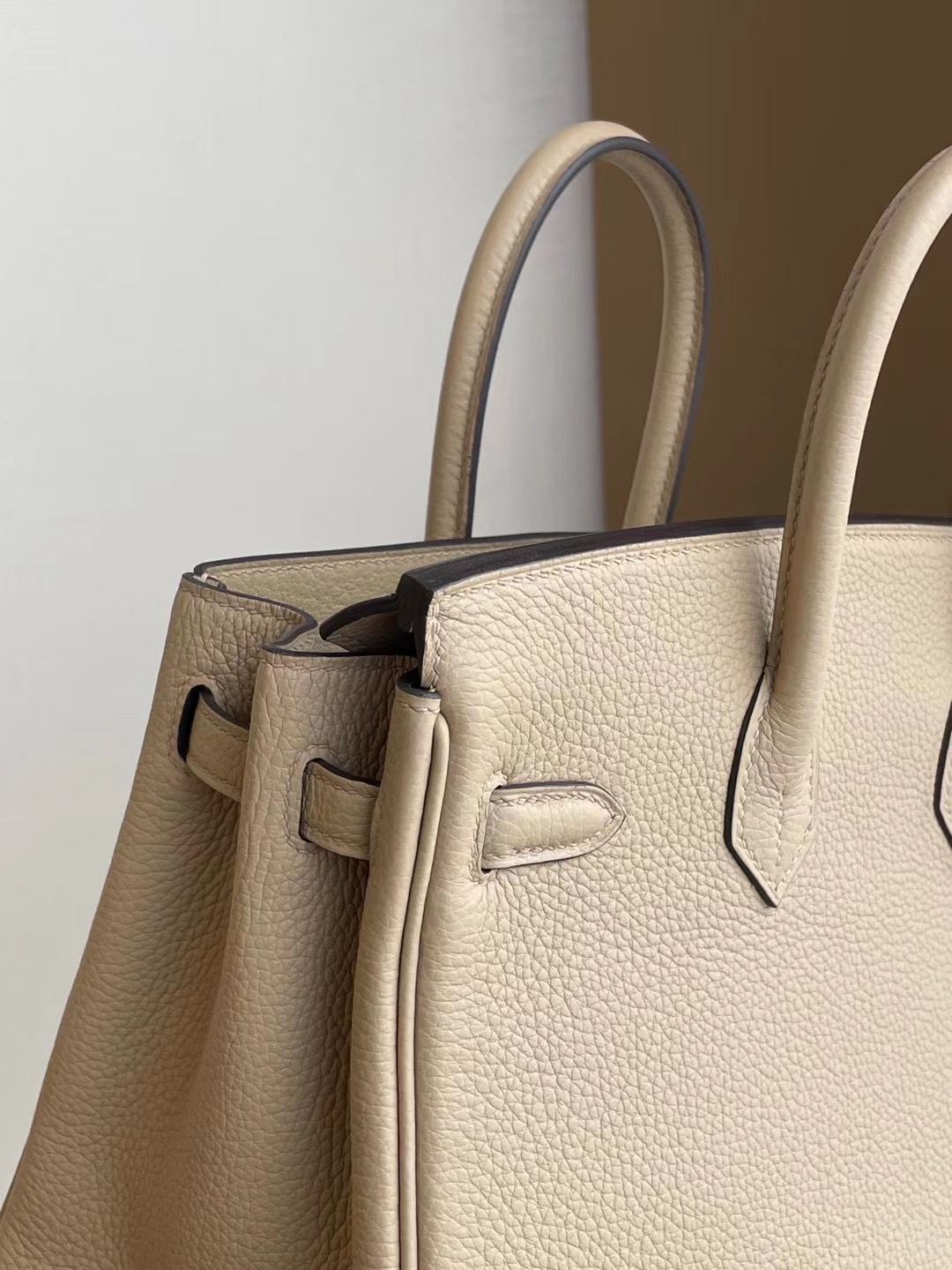 UAE Abu Dhabi Hermes Birkin 25cm togo S2 風衣灰 Trench 金扣 全手工蜜蠟線縫製