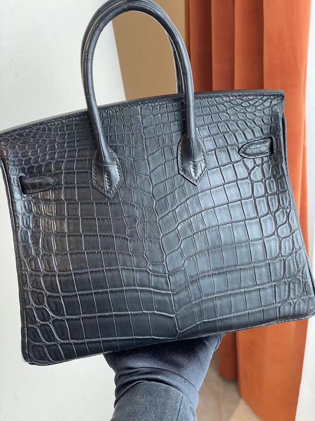  UAE Abu Dhabi Hermes Birkin 25cm matte Mississippiensis 全手工蜜蠟線縫 金扣